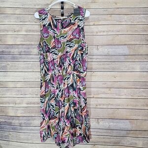 Madison Curvy Romper NWT Tropical Sleeveless